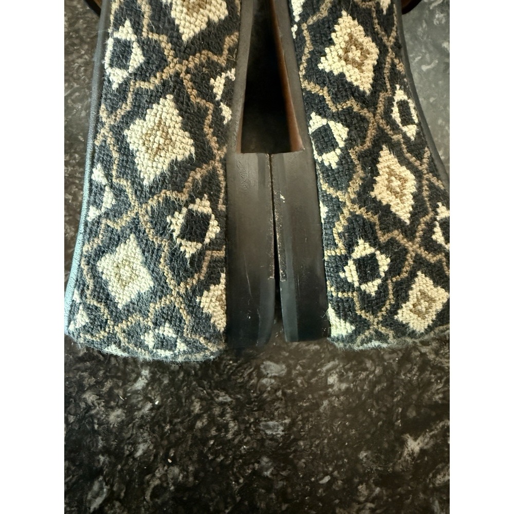 Stubbs & Wootton Palm Beach Needlepoint Loafers Slippers Geometric Women 9.5 - Picture 7 of 16